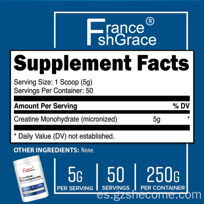 Polvo de monohidrato de creatina Mejora la salud del cabello